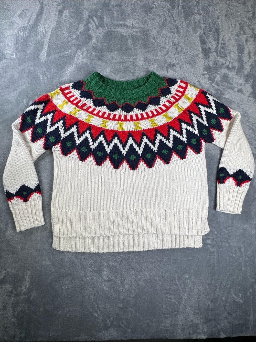 Aerie Festive Sweater Womens S Multicolor Nordic Fair Isle Oversized